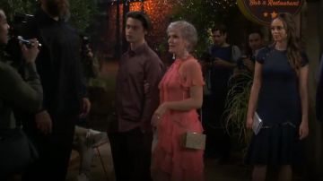 Alexander McQueen Short-Sleeve Fluid Ruffle On Lace Sheer Mini Dress worn by Bonnie (Stephnie Weir) in Happy Together (S01E11)