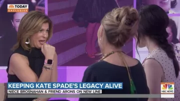 Adrianna Papell Knit Crepe Roll Neck Black Jumpsuit worn by Hoda Kotb on Today