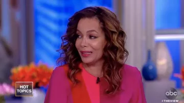 Prabal Gurung Colorblocked Silk Midi Dress worn by Sunny Hostin on The View January 31, 2019