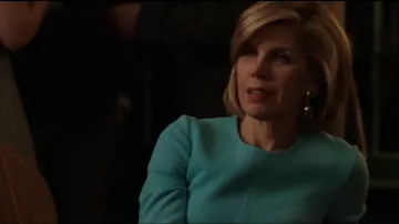 Michael Kors Collection3/4-Sleeve Crewneck Sheath Dress worn by Diane Lockhart (Christine Baranski) in The Good Fight (S01E09)