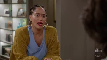 Janet Ribbon Cardigan usada por Rainbow Johnson (Tracee Ellis Ross) en negro (S05E09)