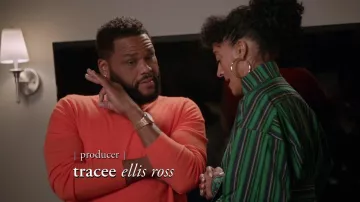 Cachemire encolure ras du cou Chandail porté par Andre "Dre' Johnson (Anthony Anderson) black-ish (S05E11)