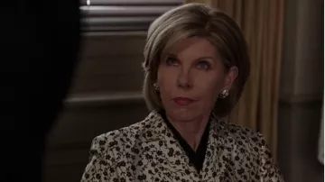 Altuzarra Floral Print Blazer worn by Diane Lockhart (Christine Baranski) in The Good Fight (S01E04)