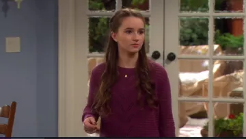 Kimchi Blue Chevron Pointelle Chandail Mauve de Veille Baxter (Kaitlyn Dever) dans le Dernier Homme Debout (S03E09) (S03E09)