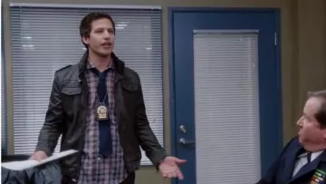 John T. Plaid Sport Shirt by Billy Reid John T. Plaid Sport Shirt worn by Jake Peralta (Andy Samberg) in Brooklyn Nine-Nine (S01E22)