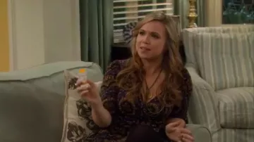 Anthropologie Lena Wrap Dress Navy usado por Kristin Baxter (Amanda Fuller) en Last Man Standing (S03E12) (S03E12) (S03E12) (S03E12)