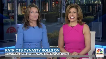 Ted Baker London 'Tarala' Body Con Knit Midi Pink Dress worn by Hoda Kotb on Today