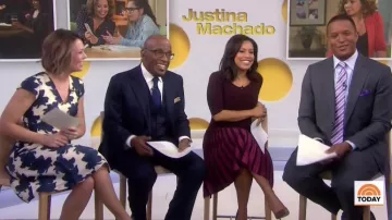 Milly Lurex Pleated Dress worn by Sheinelle Jones on Today