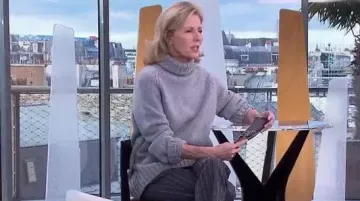 The gray sweater Vitos turtleneck by Claire Chazal in the show Free admission 05.02.2019