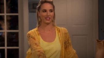 Derek Lam 10 Crosby Pointelle Knit Tank worn by Mandy Baxter (Molly McCook) in Last Man Standing (S07E07)