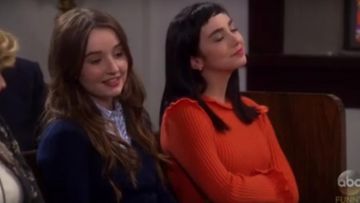 Derek Lam Ribbed Cashmere Ruffle-Trim Sweater by 10 Crosby worn by Mandy Baxter (Molly McCook) in Last Man Standing (S06E18)