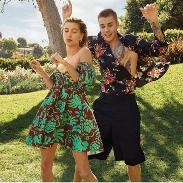 La chemise à fleurs Dior de Justin Bieber pour Vogue US - Mars 2019