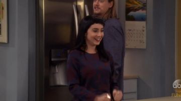 Zara Jacquard Peplum Top worn by Mandy Baxter (Molly McCook) in Last Man Standing (S06E21)