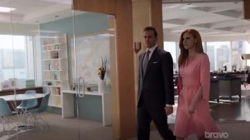 Oscar de la Renta  Belted Wool-blend Dress worn by Donna Paulsen (Sarah Rafferty) in Suits (S08E13)
