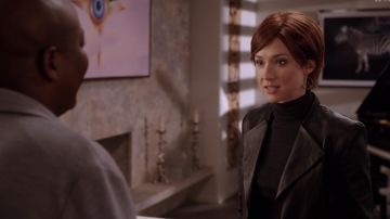 Theory Peplum Jacket Leather Jacket worn by Kimmy Schmidt (Ellie Kemper) in Unbreakable Kimmy Schmidt (S04E09)