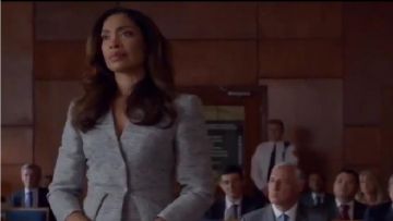 Alexander McQueen Fold Peplum Jacket worn by Jessica Pearson (Gina Torres) in Suits (S06E07)