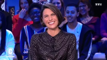 La blusa estampada de Alessandra Sublet en C'est Canteloup del 08/02/2019