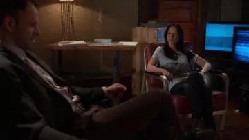 Joie Annora Leopard Sweater worn by Dr. Joan Watson (Lucy Liu) in Elementary (S02E16)