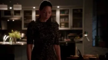 Etoile Isabel Marant Caja Leopard Print Top worn by Dr. Joan Watson (Lucy Liu) in Elementary (S03E07)