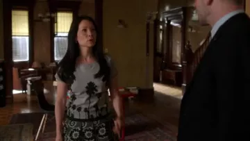 Christian Pellizzari Tree Print Dress worn by Dr. Joan Watson (Lucy Liu) in Elementary (S02E20)