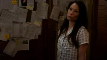Splendid Classic PJ Set in Vintage Pineapple worn by Dr. Joan Watson (Lucy Liu) in Elementary (S04E01) (S04E01)