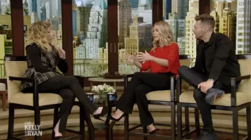 Ganni Polka Dot Blouse in Red worn by Kelly Ripa on LIVE with Kelly and Ryan