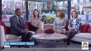 Eliza J Floral Fit & Flare Sweater Dress worn by Dylan Dreyer on Today