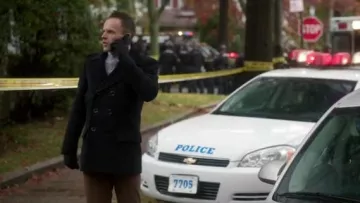 Tom Ford  Cotton Pea Coat worn by Sherlock Holmes (Jonny Lee Miller) in Elementary (S03E11)