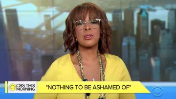 New York & Company, la 7ème Avenue Bell Chandail à Manches porté par Gayle King sur CBS Ce Matin