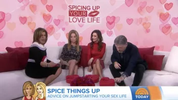 Karen Millen Striped Knitted Midi Dress worn by Hoda Kotb on Today