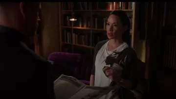 All Saints   Flume T-shirt worn by Dr. Joan Watson (Lucy Liu) in Elementary (S03E15)