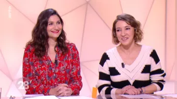 The sweaters in stripes of Nadia Daam in 28 minutes of 05/02/2019