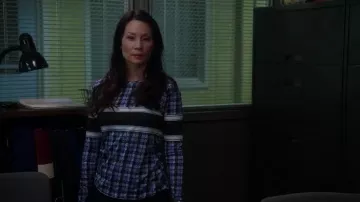 Derek Lam Long Sleeve Tshirt worn by Dr. Joan Watson (Lucy Liu) in Elementary (S03E17)