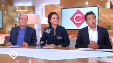 Le bomber à broderies chats de Marion Ruggiéri dans C à vous du 14/02/2019