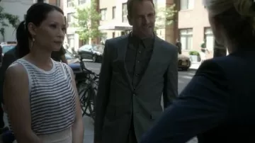 All Saints Caper Bar Tank worn by Dr. Joan Watson (Lucy Liu) in Elementary (S04E02)