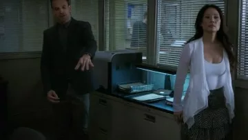 Isabel Marant Derek Printed Skirt worn by Dr. Joan Watson (Lucy Liu) in Elementary (S04E02)