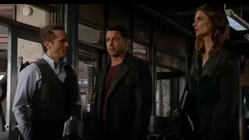 Balenciaga Green Marble Print Shirt worn by Kate Beckett (Stana Katic) in Castle (S07E09)