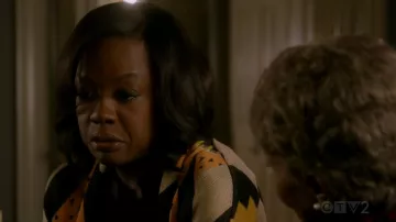 Le gilet patchwork Etro porté par Annalise Keating (Viola Davis) dans Murder S05E13