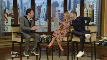 Tom Ford Green Sneakers worn by Jimmy Fallon as seen on LIVE with Kelly and Ryan February 14, 2019