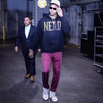 Baskets Adidas Yeezy 750 Boost porté par Nick Young sur l'Instagram account @swaggyp1