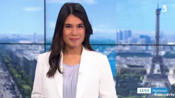 Le top à rayures de Émilie Tran Nguyen dans le 12/13 du 12/02/2019