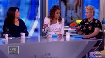 Balmain Double breasted grain de poudre wool blazer worn by Sunny Hostin on The View February 15, 2019