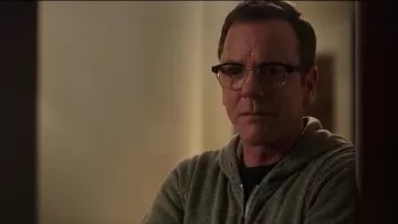 Dolabany Lunettes Arnold Verres en Cristal Noir porté par Tom Kirkman (Kiefer Sutherland) dans les Survivant (S01E02)