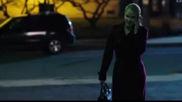 J.Crew Icon Trench Coat in Wool-Cashmere in Cabernet worn by Dr. Cassandra Railly (Amanda Schull) in 12 Monkeys (S01E01)