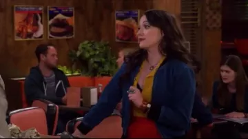 American Apparel Angeleno Denim Jacket worn by Max Black (Kat Dennings) in 2 Broke Girls (S05E02)