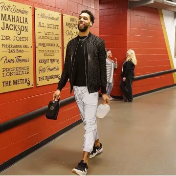 Baskets Nike Air Max 1 porté par Jahlil Okafor sur l'Instagram account @jah8