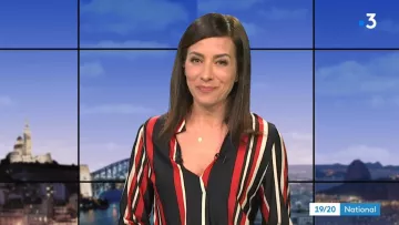 Le top à rayures de Virna Sacchi dans le 19/20 du 19/02/2019