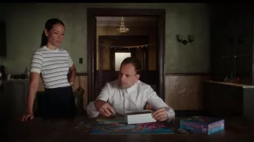 Cadre Rayé Côtelé Stretch-jersey T-shirt porté par le Dr Joan Watson (Lucy Liu) dans le Primaire (S06E02)