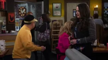 Free People Denim & Knit Jacket in Pumice Black worn by Max Black (Kat Dennings) in 2 Broke Girls (S06E18)