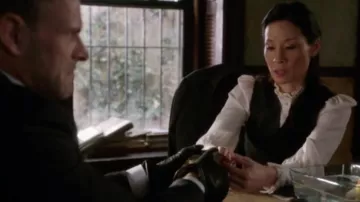 Isabel Marant  Sloan Victorian Blouse worn by Dr. Joan Watson (Lucy Liu) in Elementary (S04E14)